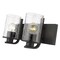 Z-Lite Beckett 2 Light Vanity, Matte Black And Clear Seedy 492-2V-MB - alternate 2
